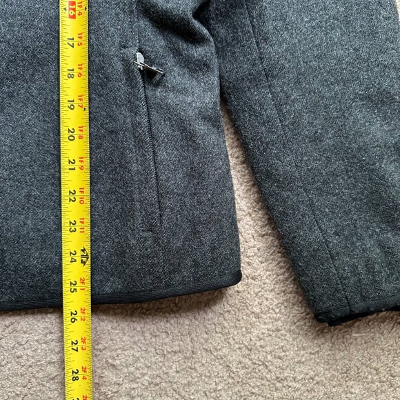 Prada Jacket Womens 44 Vtg 100% Wool US Size 8 1A8004 Authentic Grey Full Zip - Picture 10 of 14